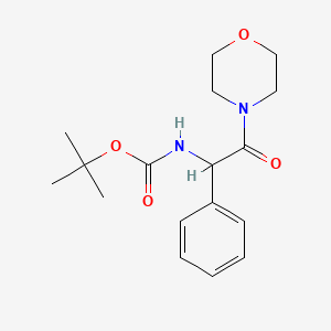 molecular formula C17H24N2O4 B8581059 (2-Morpholin-4-yl-2-oxo-1-phenylethyl)carbamic acid tert-butyl ester 