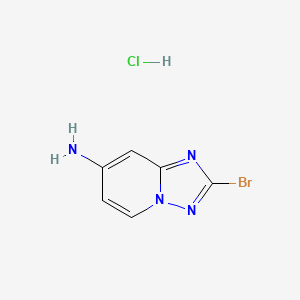 molecular formula C6H6BrClN4 B8581070 2-Bromo-[1,2,4]triazolo[1,5-a]pyridin-7-amine hydrochloride CAS No. 1622993-13-8