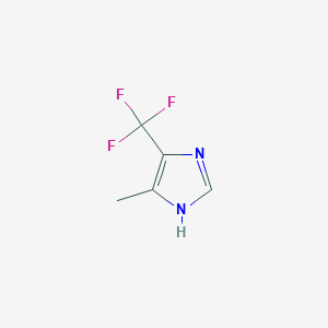 molecular formula C5H5F3N2 B8581100 1H-Imidazole, 4-methyl-5-(trifluoromethyl)- 