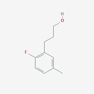 molecular formula C10H13FO B8581127 3-(2-Fluoro-5-methylphenyl)-1-propanol 