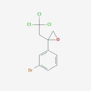 molecular formula C10H8BrCl3O B8581139 2-(3-Bromophenyl)-2-(2,2,2-trichloroethyl)oxirane CAS No. 58993-25-2