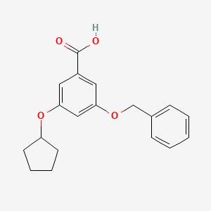 molecular formula C19H20O4 B8581190 3-(Benzyloxy)-5-(cyclopentyloxy)benzoic acid CAS No. 919784-55-7