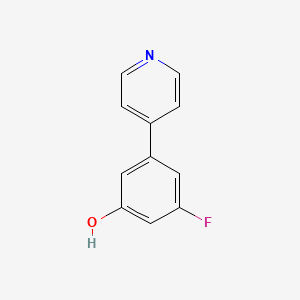 molecular formula C11H8FNO B8581215 3-Fluoro-5-(4-pyridyl)phenol 