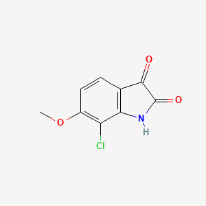 molecular formula C9H6ClNO3 B8581231 7-chloro-6-methoxy-1H-indole-2,3-dione 