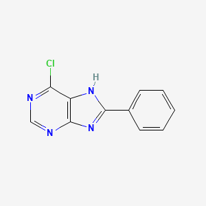 molecular formula C11H7ClN4 B8581255 6-Chloro-8-phenyl-9h-purine 