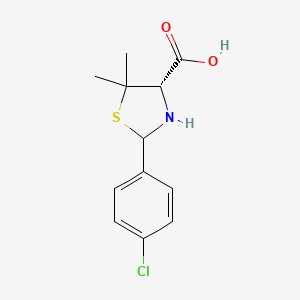 molecular formula C12H14ClNO2S B8581270 2-(4-chlorophenyl)-5,5-dimethylthiazolidine-4(S)-carboxylic acid CAS No. 287490-82-8
