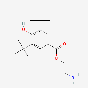molecular formula C17H27NO3 B8581277 2-Aminoethyl 3,5-di-tert-butyl-4-hydroxybenzoate CAS No. 61604-50-0