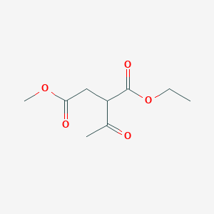 molecular formula C9H14O5 B8581308 1-Ethyl 4-methyl 2-acetylsuccinate 