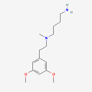 molecular formula C15H26N2O2 B8581323 N~1~-[2-(3,5-Dimethoxyphenyl)ethyl]-N~1~-methylbutane-1,4-diamine CAS No. 133531-22-3