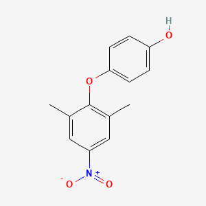 molecular formula C14H13NO4 B8581332 4-(2,6-Dimethyl-4-nitrophenoxy)phenol CAS No. 112556-09-9