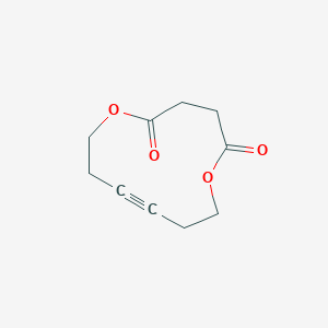 molecular formula C10H12O4 B8581340 1,6-Dioxacyclododec-9-yne-2,5-dione CAS No. 212384-93-5
