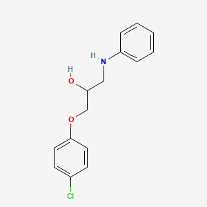 molecular formula C15H16ClNO2 B8581346 1-Anilino-3-(4-chlorophenoxy)propan-2-ol CAS No. 39735-88-1