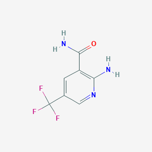 molecular formula C7H6F3N3O B8581375 2-Amino-5-(trifluoromethyl)pyridine-3-carboxamide 
