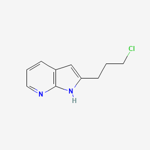 molecular formula C10H11ClN2 B8581477 2-(3-Chloro-propyl)-1H-pyrrolo[2,3-b]pyridine 