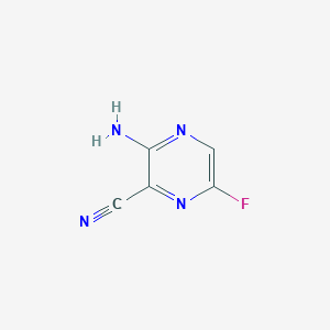 molecular formula C5H3FN4 B8581486 3-Amino-6-fluoro-2-pyrazine-carbonitrile 