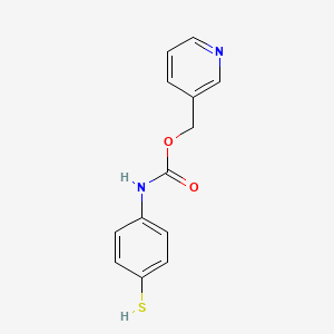 molecular formula C13H12N2O2S B8581508 (Pyridin-3-yl)methyl (4-sulfanylphenyl)carbamate CAS No. 58555-06-9