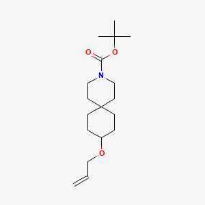 molecular formula C18H31NO3 B8581516 tert-Butyl 9-(allyloxy)-3-azaspiro[5.5]undecane-3-carboxylate 
