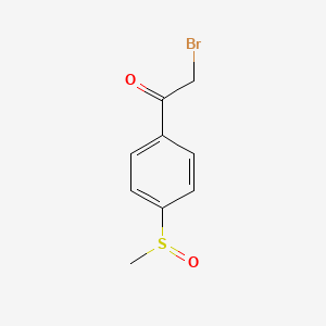 molecular formula C9H9BrO2S B8581537 4-Methylsulphinylphenacyl bromide 