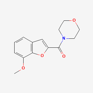 molecular formula C14H15NO4 B8581572 7-Methoxy-2-morpholinocarbonylbenzofuran 