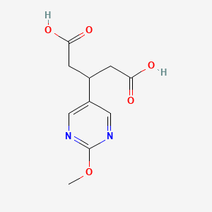 molecular formula C10H12N2O5 B8581578 4-Carboxy-3-(2-methoxypyrimidin-5-yl)butanoic acid 