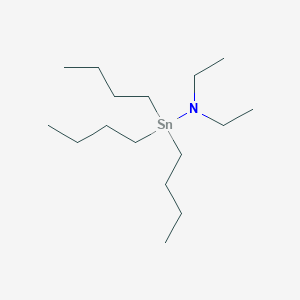 molecular formula C16H37NSn B8581594 Stannanamine, 1,1,1-tributyl-N,N-diethyl- CAS No. 1066-87-1