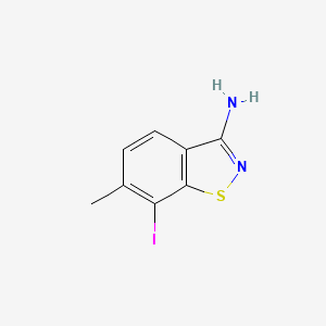 molecular formula C8H7IN2S B8581605 7-Iodo-6-methylbenzo[d]isothiazol-3-amine CAS No. 909187-70-8
