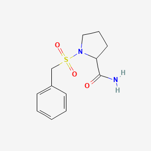 molecular formula C12H16N2O3S B8581619 1-Phenylmethanesulfonylpyrrolidine-2-carboxamide 