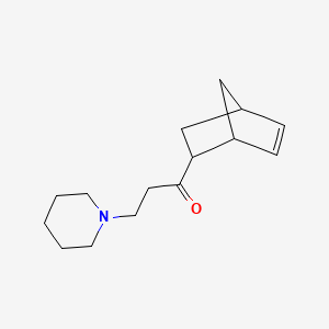 molecular formula C15H23NO B8581629 1-(Bicyclo(2.2.1)hept-5-en-2-yl)-3-piperidinopropan-1-one CAS No. 93778-71-3