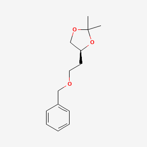 molecular formula C14H20O3 B8581631 (4S)-4-[2-(Benzyloxy)ethyl]-2,2-dimethyl-1,3-dioxolane CAS No. 82780-39-0