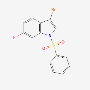 molecular formula C14H9BrFNO2S B8581641 3-Bromo-6-fluoro-1-(phenylsulfonyl)-1H-indole 
