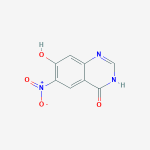 molecular formula C8H5N3O4 B8581667 6-Nitroquinazoline-4,7-diol 