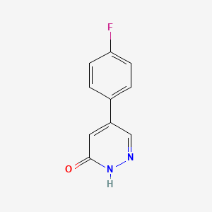 molecular formula C10H7FN2O B8581701 5-(4-Fluorophenyl)pyridazin-3(2H)-one 
