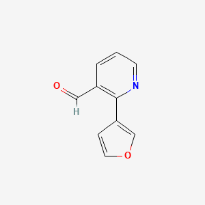 molecular formula C10H7NO2 B8581718 2-(Furan-3-yl)nicotinaldehyde 