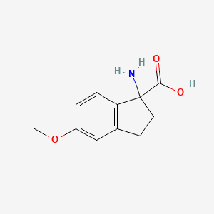 molecular formula C11H13NO3 B8581724 1-Amino-5-methoxyindane-1-carboxylic acid 