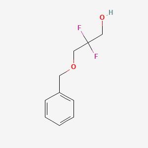 molecular formula C10H12F2O2 B8581805 2,2-Difluoro-5-phenyl-4-oxapentan-1-ol 