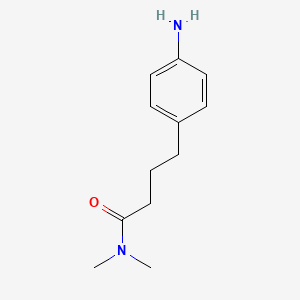 molecular formula C12H18N2O B8581861 N,N-Dimethyl 4-(4-aminophenyl)butanamide 