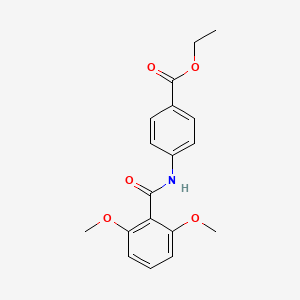 molecular formula C18H19NO5 B8581881 Ethyl 4-[(2,6-dimethoxybenzoyl)amino]benzoate 