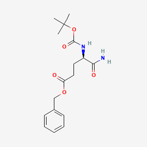 molecular formula C17H24N2O5 B8581889 tert-Butyloxycarbonyl-D-isoglutamine benzyl ester CAS No. 19238-66-5