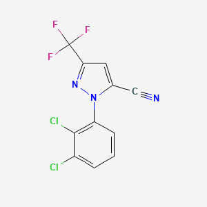 1-(2,3-dichlorophenyl)-3-(trifluoromethyl)-1H-pyrazole-5-carbonitrile