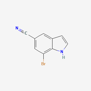 molecular formula C9H5BrN2 B8581954 7-bromo-1H-indole-5-carbonitrile 