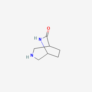 molecular formula C7H12N2O B8581980 3,6-Diazabicyclo[3.2.2]nonan-7-one 