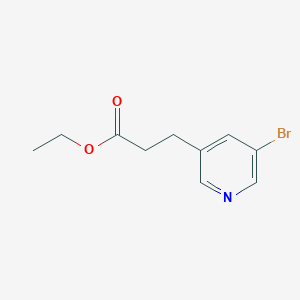 molecular formula C10H12BrNO2 B8581982 Ethyl 3-(5-bromopyridin-3-yl)propanoate 