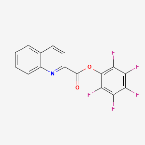 2-Quinolinecarboxylic acid, pentafluorophenyl ester