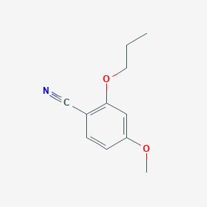 molecular formula C11H13NO2 B8582016 4-Methoxy-2-propoxy-benzonitrile 