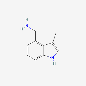 molecular formula C10H12N2 B8582046 (3-methyl-1H-indol-4-yl)methanamine 