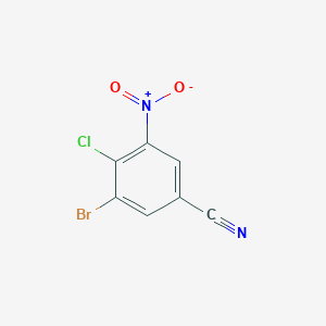 molecular formula C7H2BrClN2O2 B8582054 3-Bromo-4-chloro-5-nitrobenzonitrile 