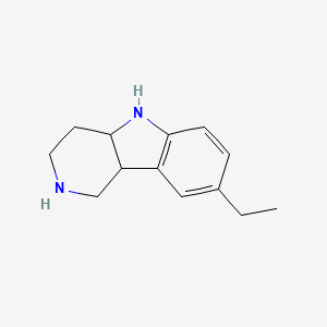 molecular formula C13H18N2 B8582108 8-ethyl-2,3,4,4a,5,9b-hexahydro-1H-pyrido[4,3-b]indole CAS No. 57933-37-6