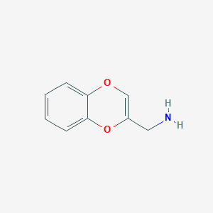 molecular formula C9H9NO2 B8582158 1,4-Benzodioxin-2-methanamine 