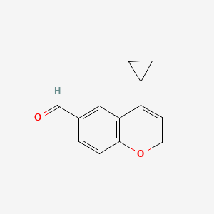 molecular formula C13H12O2 B8582335 4-cyclopropyl-2H-chromene-6-carbaldehyde 