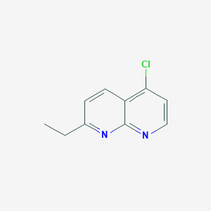 molecular formula C10H9ClN2 B8582347 5-Chloro-2-ethyl-1,8-naphthyridine 